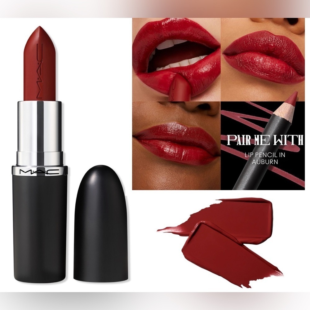 MAC Cosmetics M·A·Cximal Sleek Satin Lipstick NIB (827 Dubonnet) 3.5 g/0.12 oz - Picture 3 of 3